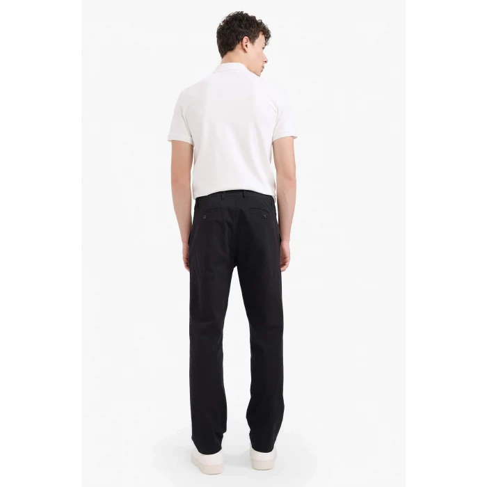 Defacto D7349AXBK81 Siyah Regular Fit Normal Kesim Cepli Düz Paça Chino Pantolon