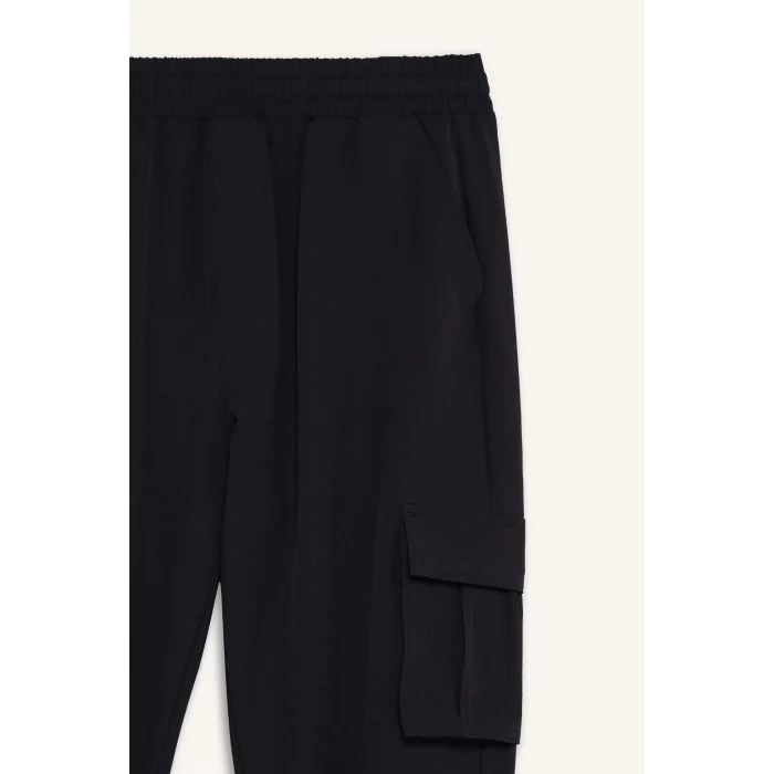 Defacto E9361AXAR214 Antrasit DeFactoFit Slim Fit Dar Kesim Kargo Cepli Dokuma Sporcu Jogger Eşofman Altı