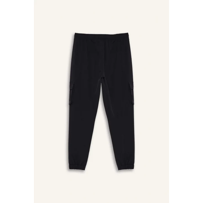 Defacto E9361AXAR214 Antrasit DeFactoFit Slim Fit Dar Kesim Kargo Cepli Dokuma Sporcu Jogger Eşofman Altı