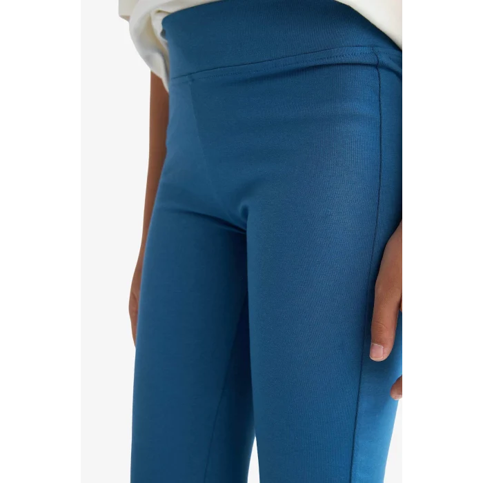 Defacto E8301A8BE376 Mavi Kız Çocuk Flare Fit Fitilli Kaşkorse Pantolon