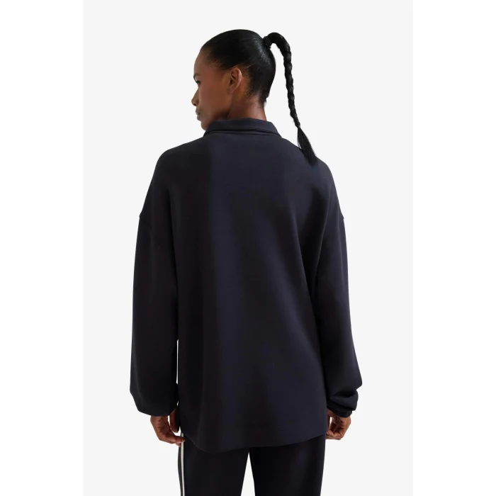 Defacto D1457AXBK81 Siyah DeFactoFit Long  Fit Dik Yaka Fermuarlı Modal Sweatshirt