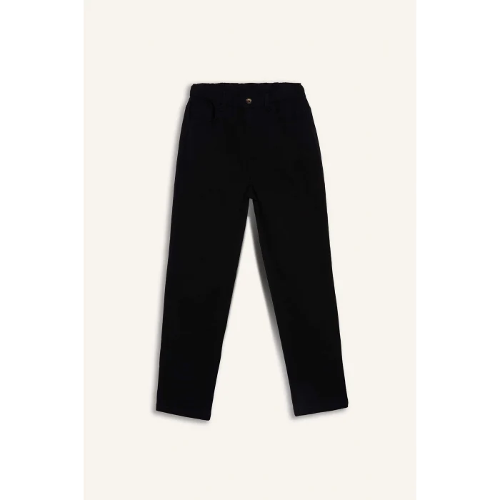 Defacto U3254A6NV253 Lacivert Erkek Çocuk Düz Paça Gabardin Okul Pantolonu