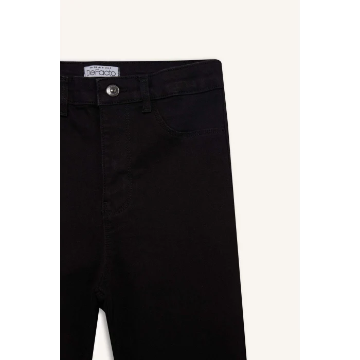 Defacto B7498AXNM40 Siyah Yüksek Bel Bilek Boy Jean Pantolon