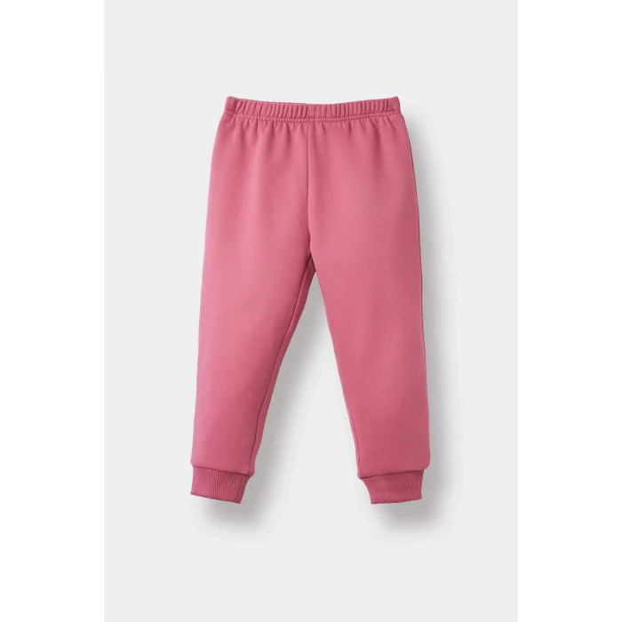 Defacto E8360A5PR220 Mor Kız Bebek 2li Takım İçi Yumuşak Tüylü Sweatshirt Eşofman Altı