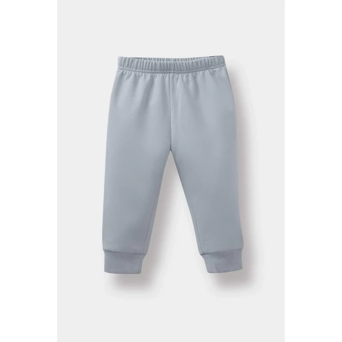 Defacto E8985A5GR297 Gri Erkek Bebek 2li Takım Baskılı Sweatshirt Eşofman Altı