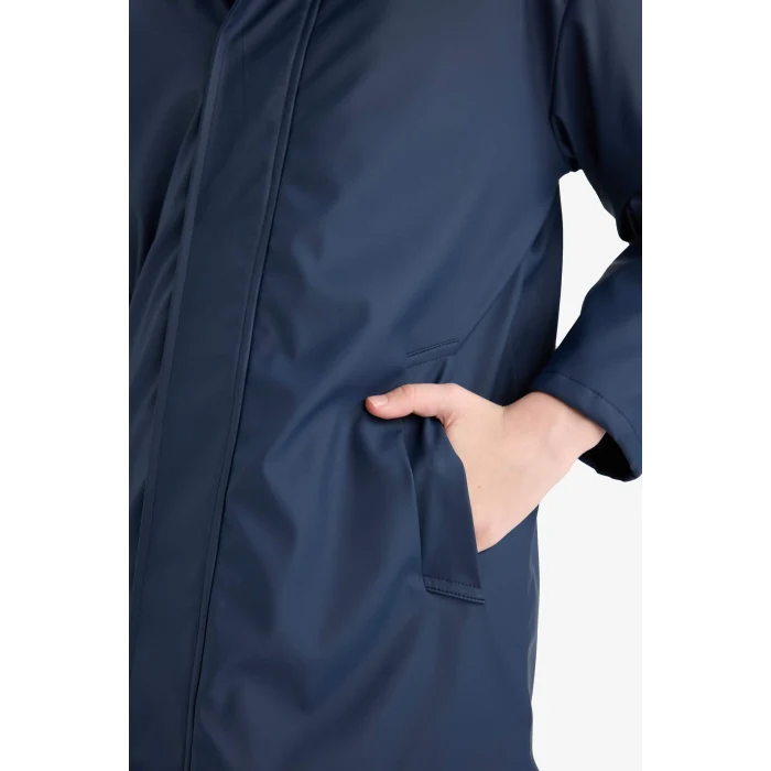 Defacto C4315A8NV241 Lacivert Erkek Çocuk Su Geçirmez Kapüşonlu Pelüş Astar Yağmurluk