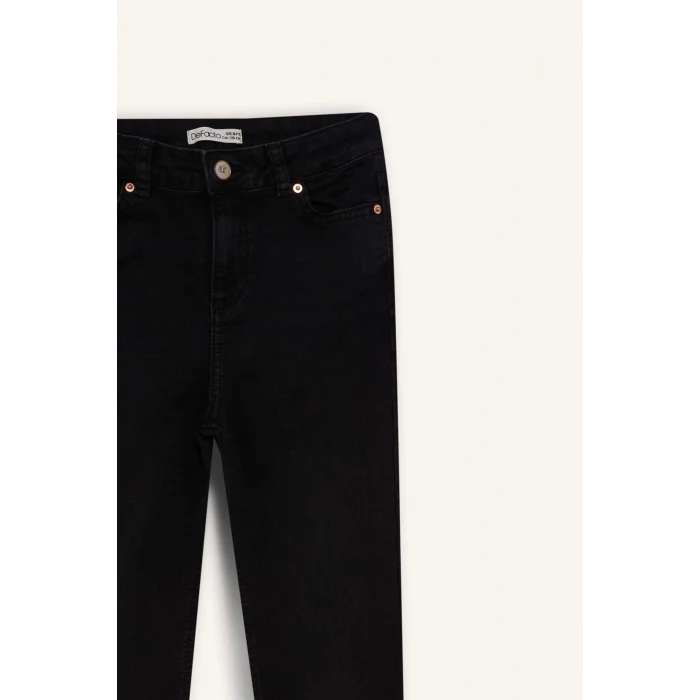 Defacto E6183A8BK27 Siyah Kız Çocuk Flare Fit İspanyol Paça Jean Pantolon