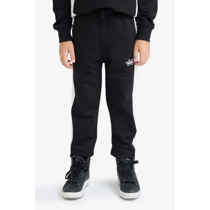 Defacto F2179A8BK81 Siyah Erkek Çocuk Beli Lastikli Baskılı Jogger Eşofman Altı