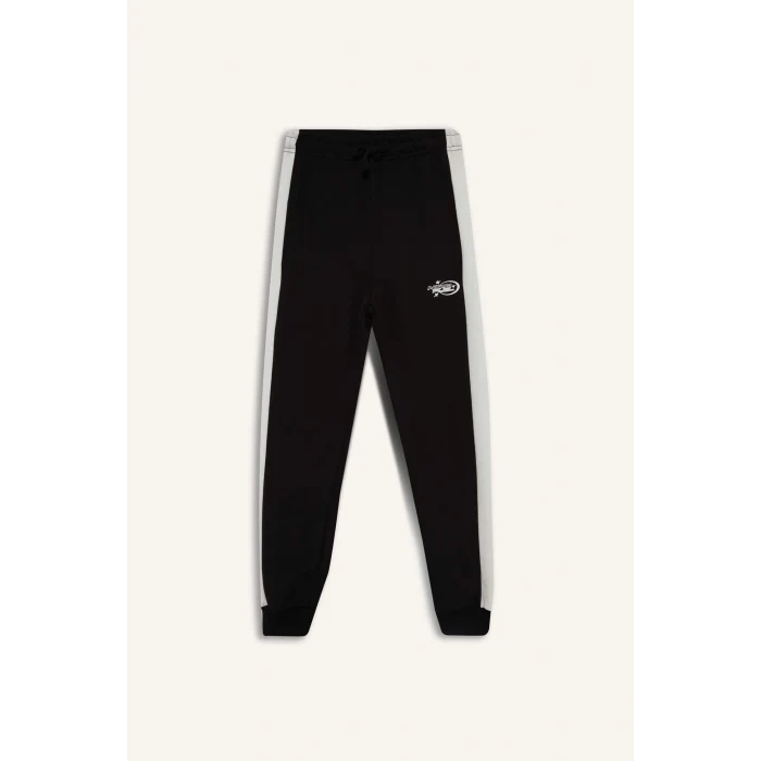 Defacto F2179A8BK81 Siyah Erkek Çocuk Beli Lastikli Baskılı Jogger Eşofman Altı