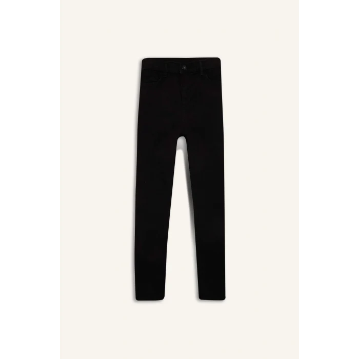 Defacto C3683A8NM40 Siyah Erkek Çocuk Okul Slim Fit Dar Kesim Düz Paça Jean Pantolon