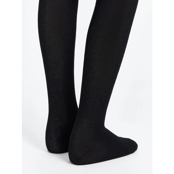 LCW Kids Siyah Basic Kız Çocuk Külotlu Çorap 2li