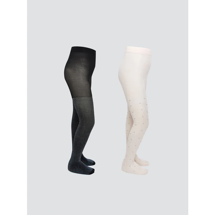 LCW Kids Pembe Kız Çocuk İnce Külotlu Çorap 2li