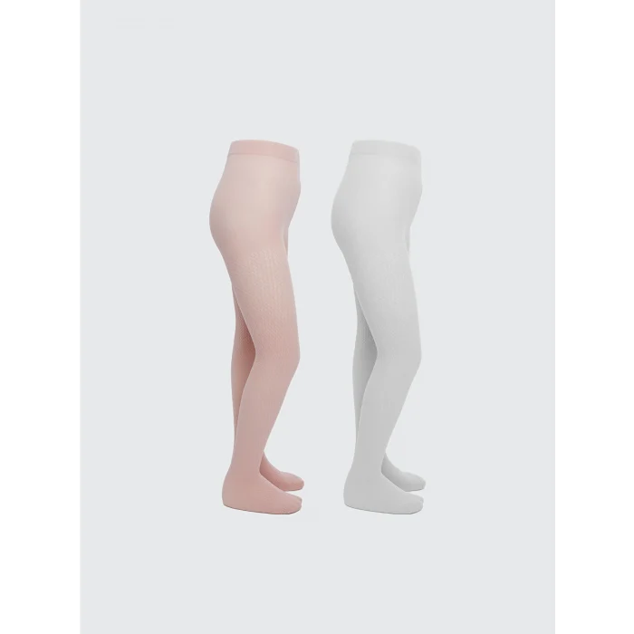 LCW Kids Pembe Kız Çocuk İnce Külotlu Çorap 2li