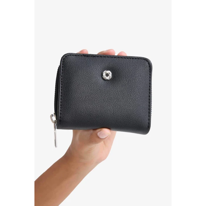 Defacto F6796AXBK27 Siyah Kadın Suni Deri Cüzdan