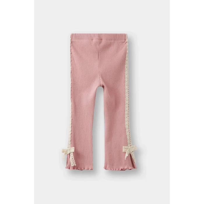 Defacto F8450A5BR277 Bordo Kız Bebek Fitilli Kaşkorse Fiyonk Detaylı Tayt