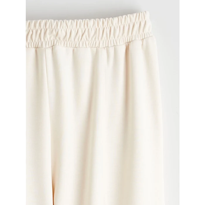 LCW Kids Ekru Bisiklet Yaka Soft Touch Kız Çocuk Eşofman Takım