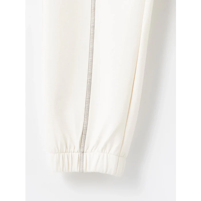 LCW Kids Ekru Bisiklet Yaka Soft Touch Kız Çocuk Eşofman Takım