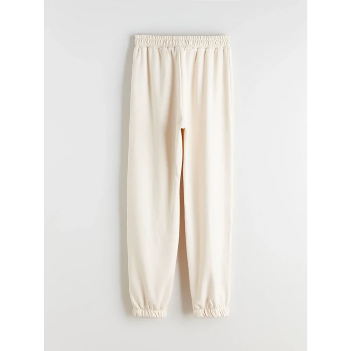 LCW Kids Ekru Bisiklet Yaka Soft Touch Kız Çocuk Eşofman Takım