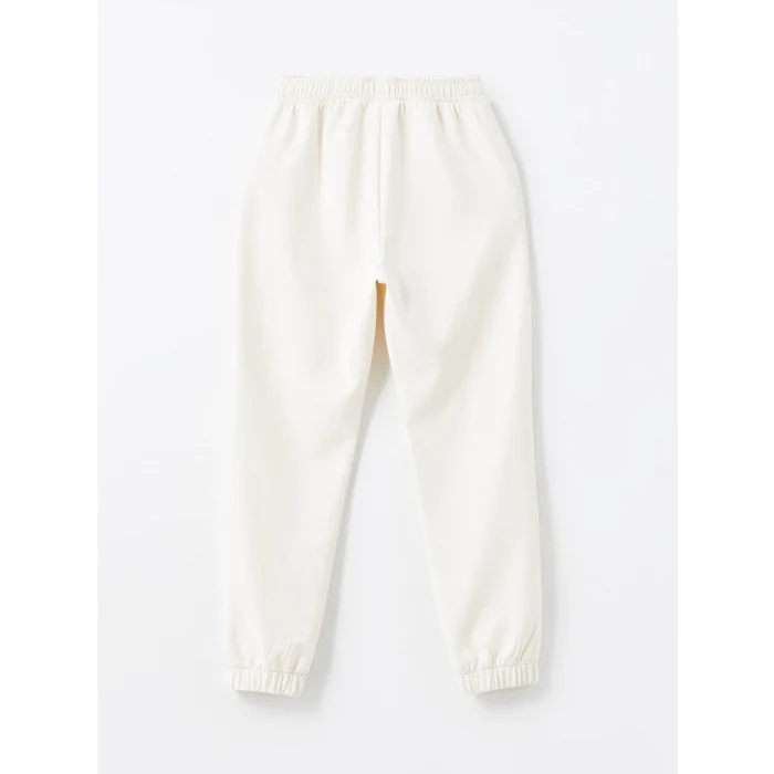 LCW Kids Ekru Bisiklet Yaka Soft Touch Kız Çocuk Eşofman Takım