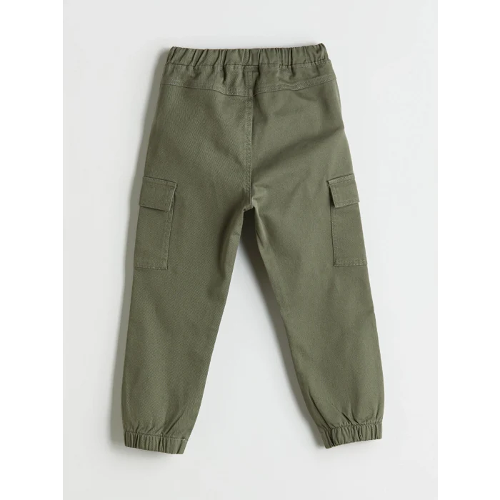 LCW Kids Haki Beli Lastikli Erkek Çocuk Kargo Jogger Pantolon