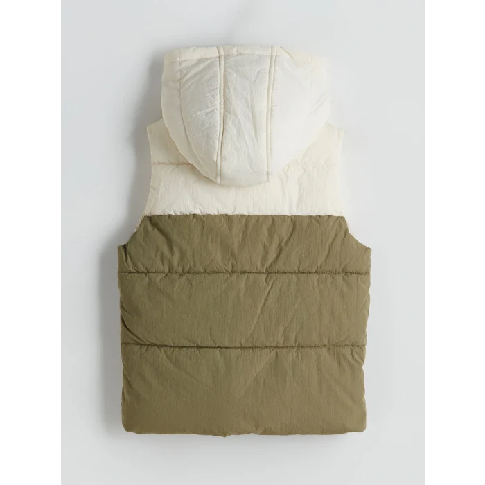 LCW Kids Bej Kapüşonlu Erkek Çocuk Yelek