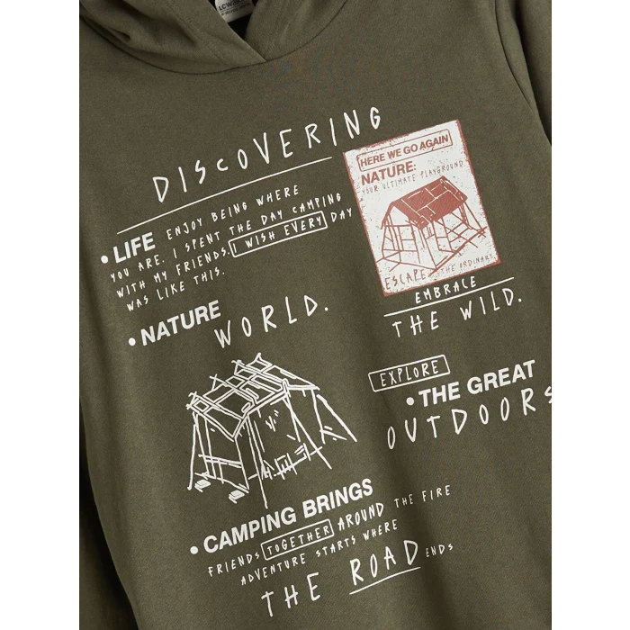 LCW Kids Haki Kapüşonlu Erkek Çocuk Eşofman Takım