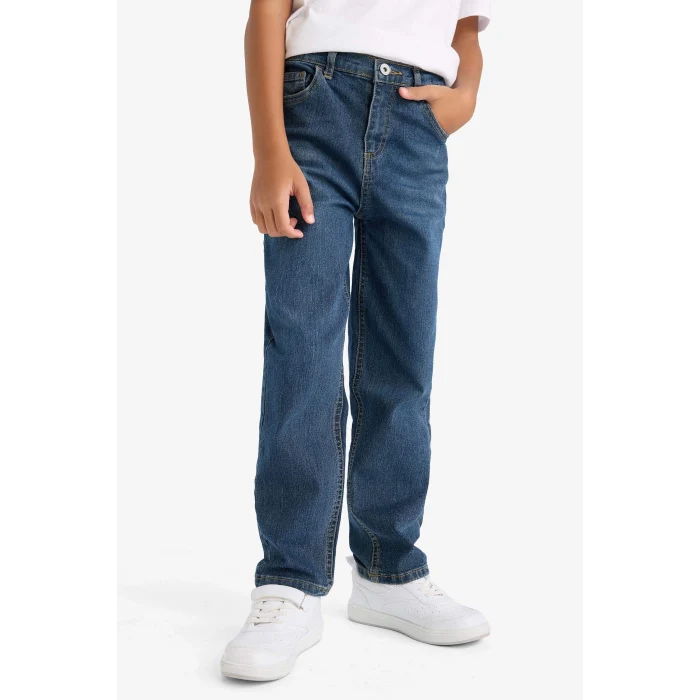 Defacto F0455A8NM35 DENIM Erkek Çocuk Straight Fit Düz Paça Jean Pantolon