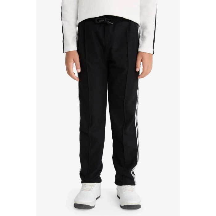 Defacto G1787 Siyah Erkek Çocuk Beli Lastikli Düz Paça Eşofman Altı