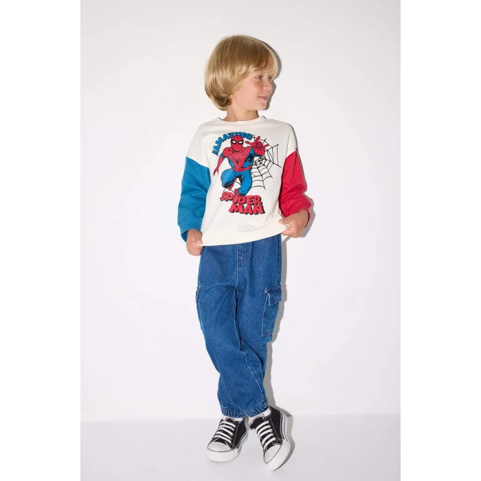 Defacto F3761A5NM28 Mavi Erkek Bebek Jogger Fit Jean Pantolon