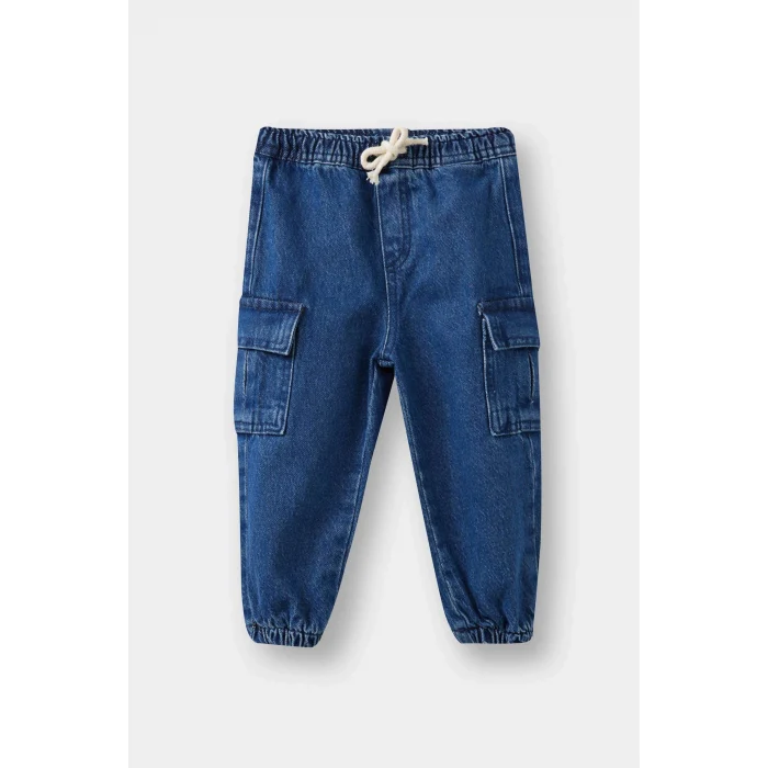 Defacto F3761A5NM28 Mavi Erkek Bebek Jogger Fit Jean Pantolon