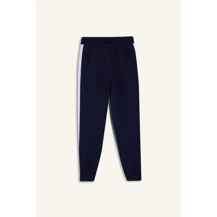 Defacto F2503A8NV31 Lacivert Erkek Çocuk 2li Takım Kapüşonlu Baskılı Sweatshirt Eşofman Altı