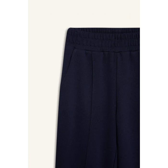 Defacto X9036 Lacivert Kız Çocuk Beli Lastikli Basic Düz Okul Jogger Eşofman Altı