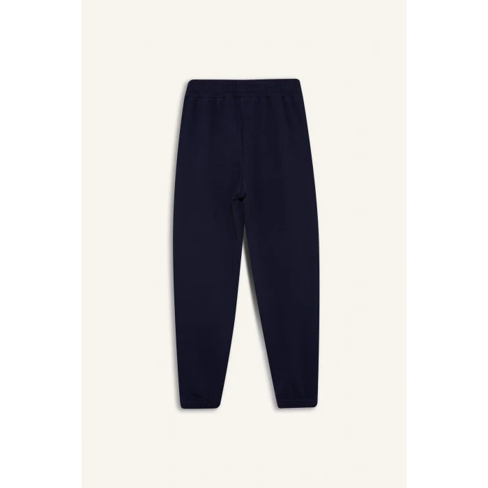 Defacto X9036 Lacivert Kız Çocuk Beli Lastikli Basic Düz Okul Jogger Eşofman Altı