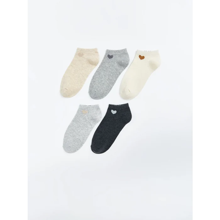 LCW DREAM Bej Desenli Kadın Patik Çorap 5li