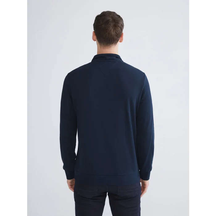 SOUTHBLUE Lacivert Dik Yaka Baskılı Erkek Sweatshirt