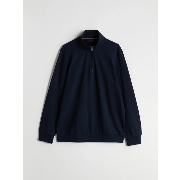 SOUTHBLUE Lacivert Dik Yaka Baskılı Erkek Sweatshirt