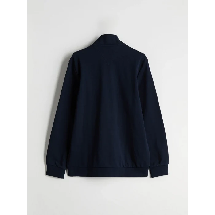 SOUTHBLUE Lacivert Dik Yaka Baskılı Erkek Sweatshirt