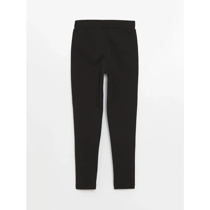 LCW Kids Siyah Beli Lastikli Kız Çocuk Uzun Tayt