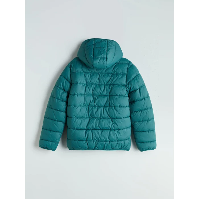 LCW Kids Yeşil Kapüşonlu Erkek Çocuk Şişme Mont