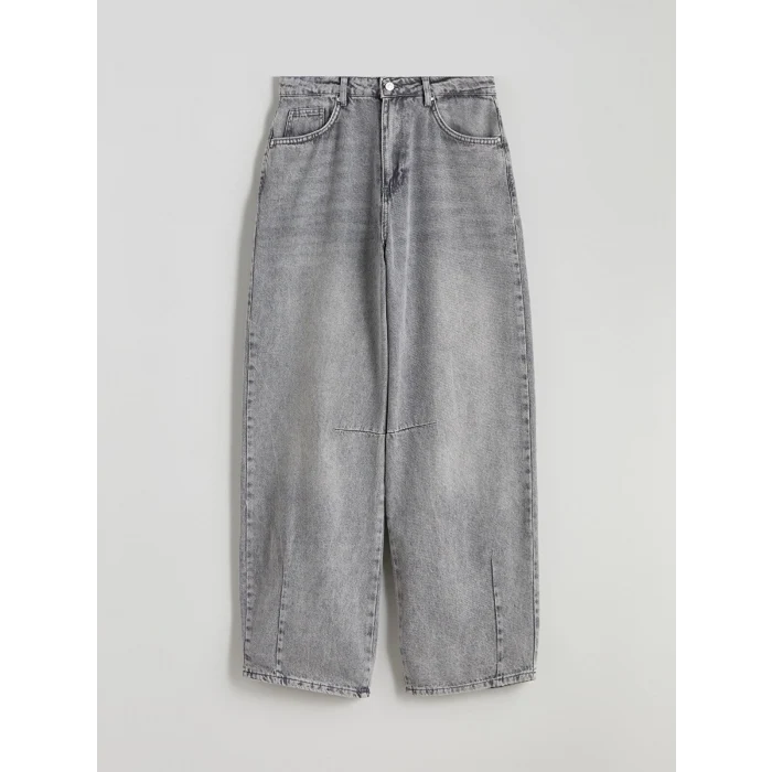 XSIDE Gri Baggy Fit Kadın Jean Pantolon