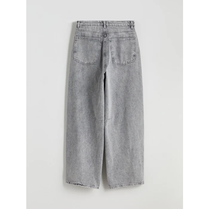 XSIDE Gri Baggy Fit Kadın Jean Pantolon