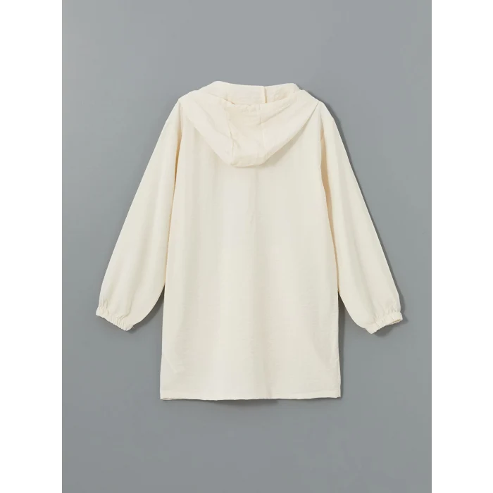 LCWAIKIKI Classic Bej Kapüşonlu Kadın Tunik