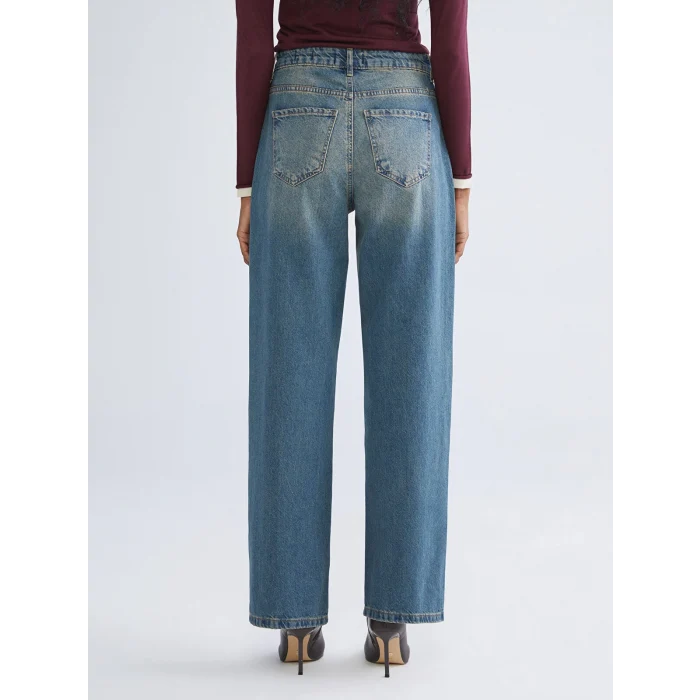 LCW Jeans Indigo Baggy Fit Kadın Jean Pantolon