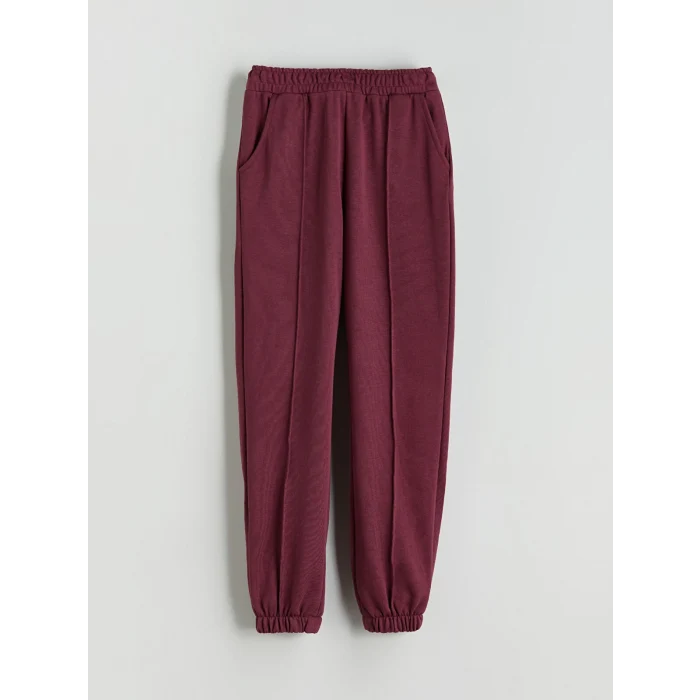 LCW Kids Mürdüm Beli Lastikli Kız Çocuk Jogger Eşofman Alt