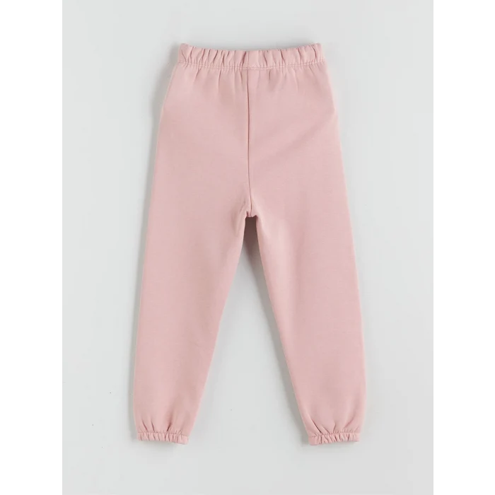 LCW Kids Ekru Beli Lastikli Kız Çocuk Eşofman Altı 2li