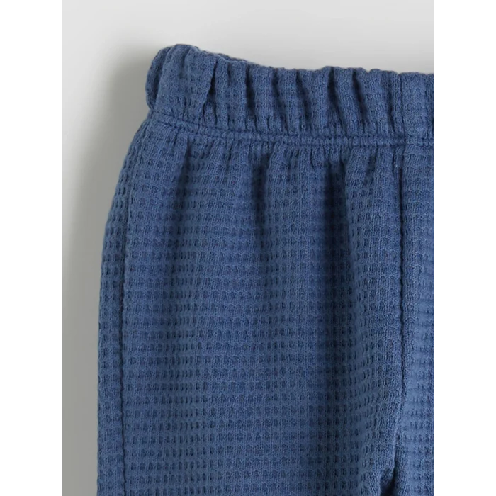 LCW baby Ekru Bisiklet Yaka Çizgili Erkek Bebek Sweatshirt ve Pantolon 2li