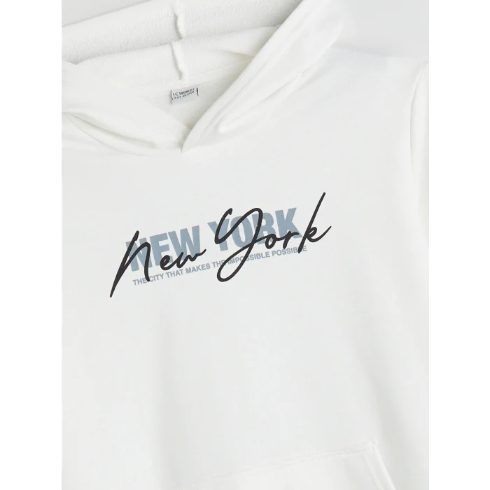 LCW Kids Ekru Kapüşonlu Erkek Çocuk Eşofman Takım