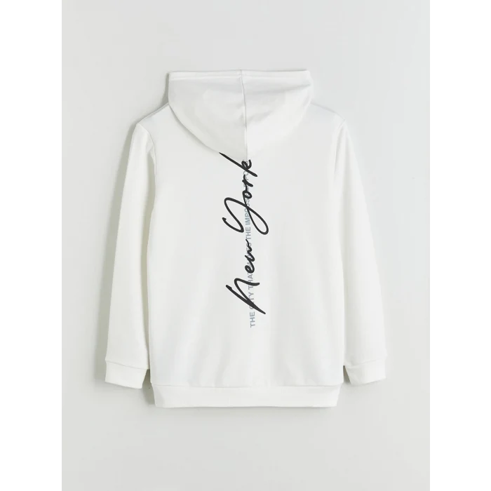 LCW Kids Ekru Kapüşonlu Erkek Çocuk Eşofman Takım