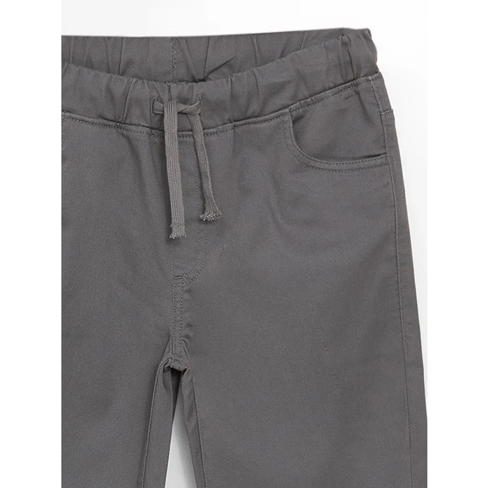 LCW Kids Gri Beli Lastikli Erkek Çocuk Okul Pantolonu