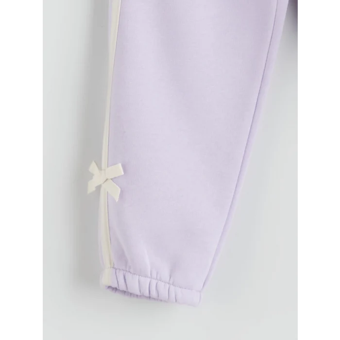 LCW Kids Ekru Kız Çocuk Kalın Sweatshirt ve Eşofman Alt 2li